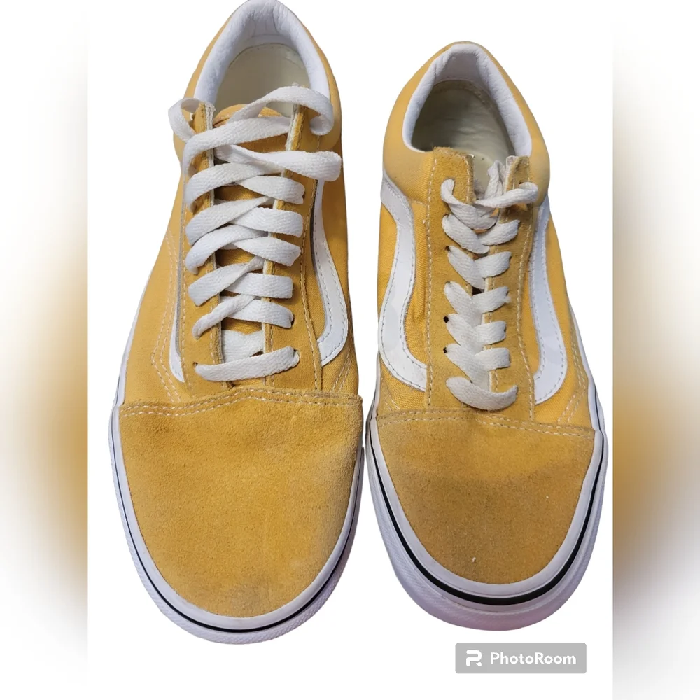 Vans Unisex size 5 men 6.5 Women Yellow shoes suede
